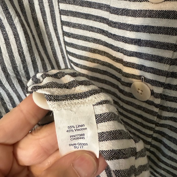 Madewell button back linen dress with pockets, size XS - Picture 5 of 7